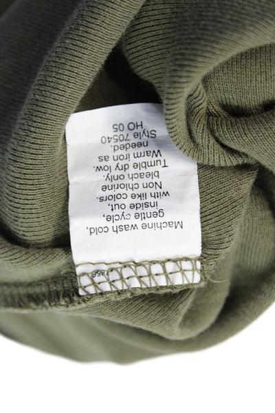 J Crew Womens Cotton Long Sleeve Round Neck knit Top Green Size XS