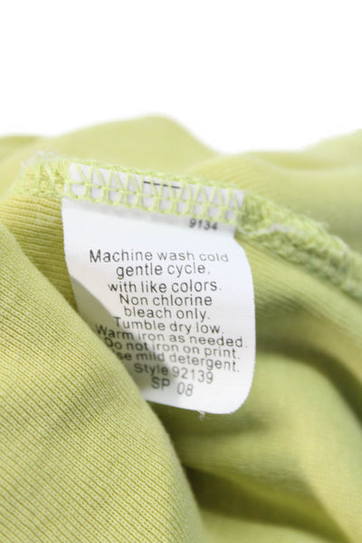 J Crew Womens Long Sleeve V-neck Fitted Casual T-shirt Lime Green Size XS