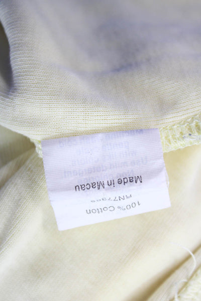 J Crew Womens Cotton Long Sleeve Fitted Casual Top Yellow Size XS