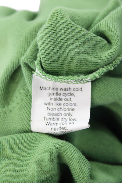 J Crew Womens Round Neck Long Sleeve Casual Top Green Size XS