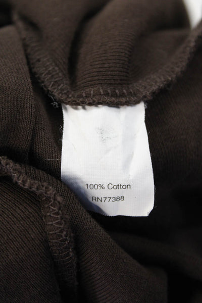 J Crew Womens Cotton Long Sleeve V-neck Casual Top Brown Size XS