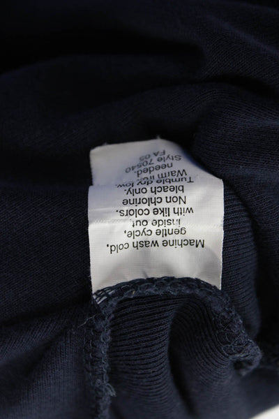 J Crew Womens Long Sleeve Round Neck Knit Fitted Tee Navy Size XS