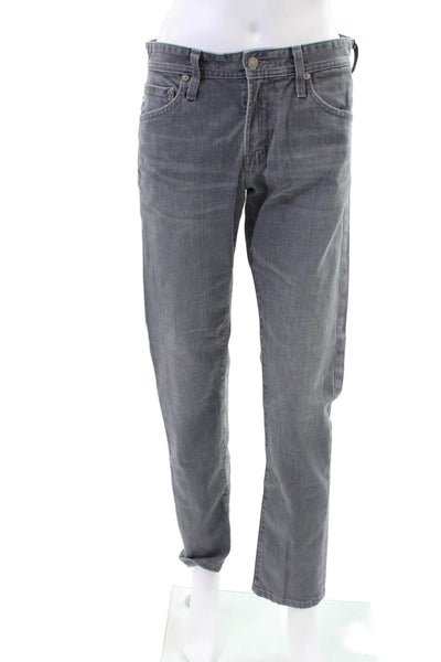 Adriano Goldschmied Womens Cotton The Tellis Straight Leg Jeans Gray Size 30
