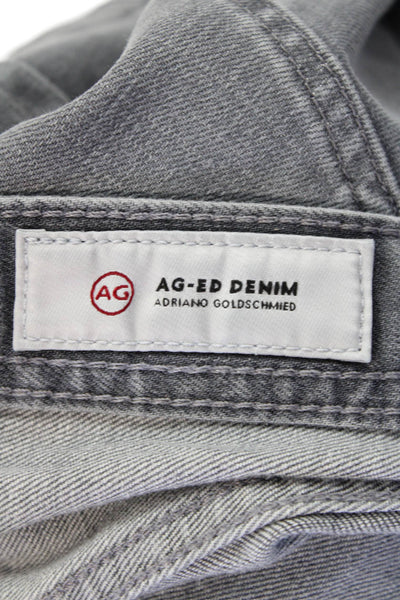 Adriano Goldschmied Womens Cotton The Tellis Straight Leg Jeans Gray Size 30