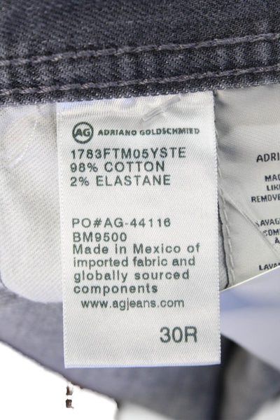 Adriano Goldschmied Womens Cotton The Tellis Straight Leg Jeans Gray Size 30