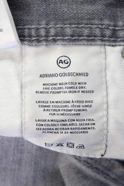 Adriano Goldschmied Womens Cotton The Tellis Straight Leg Jeans Gray Size 30