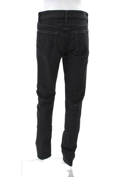 7 For All Mankind Womens Cotton Paxtyn Straight Leg Denim Jeans Black Size 30