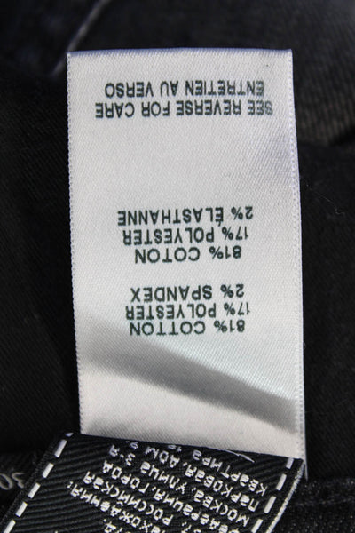7 For All Mankind Womens Cotton Paxtyn Straight Leg Denim Jeans Black Size 30