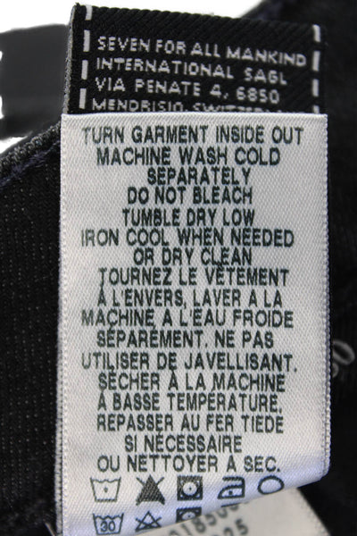 7 For All Mankind Womens Cotton Paxtyn Straight Leg Denim Jeans Black Size 30