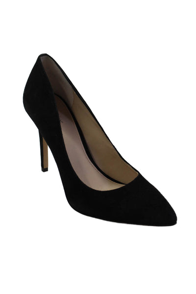 Botkier Womens Suede Pointed Toe Slip On Heels Pumps Black Size 8M