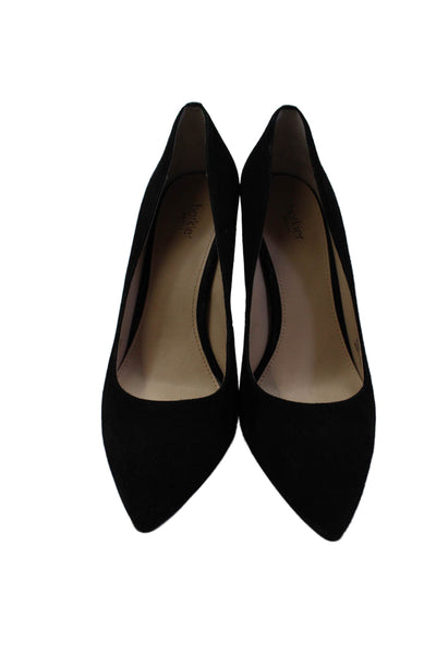 Botkier Womens Suede Pointed Toe Slip On Heels Pumps Black Size 8M