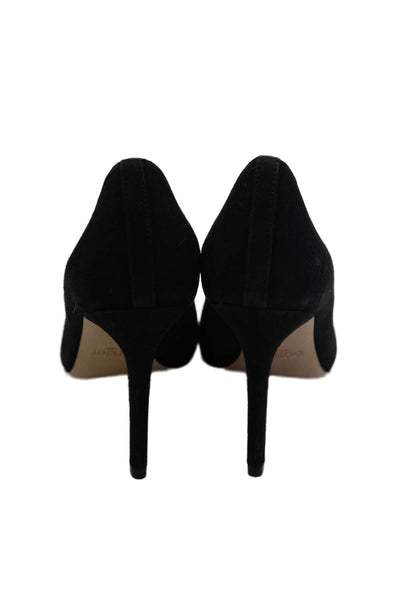 Botkier Womens Suede Pointed Toe Slip On Heels Pumps Black Size 8M