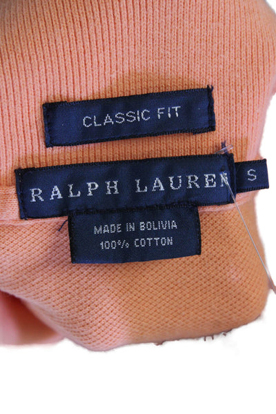 Ralph Lauren Womens Collar Short Sleeve Classic Fit Polo Shirt Orange Size S