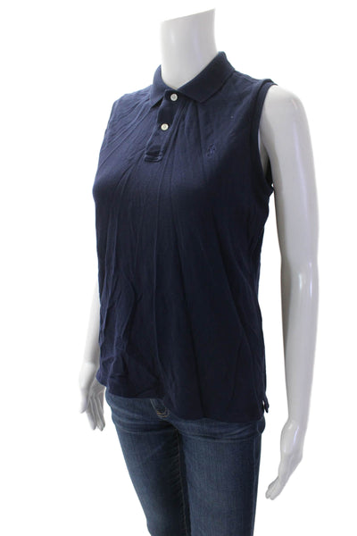 Ralph Lauren Golf Womens Classic Golf Fit Sleeveless Polo Shirt Blue Size M