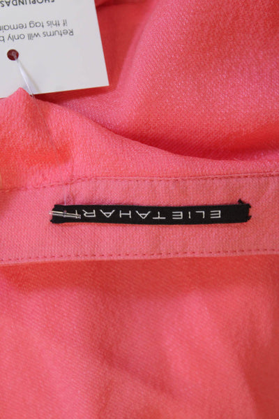 Elie Tahari Womens Silk Sleeveless Button Down Blouse Coral Pink Size S