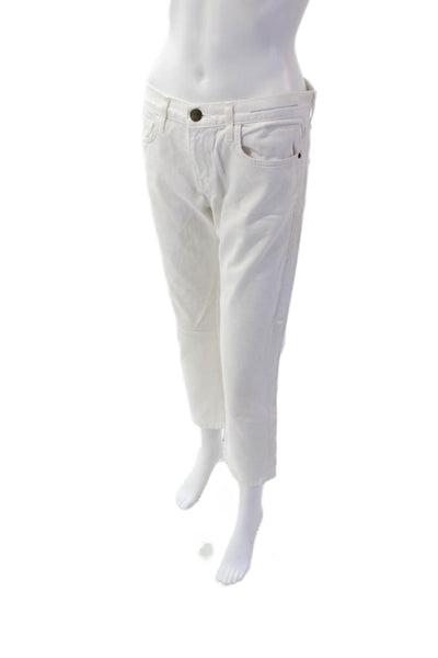 Current/Elliott Womens Straight Jeans White Size 25