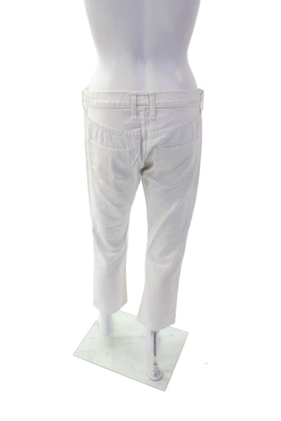 Current/Elliott Womens Straight Jeans White Size 25