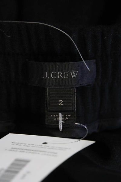 J Crew Womens Stretch Pants Black Size 2