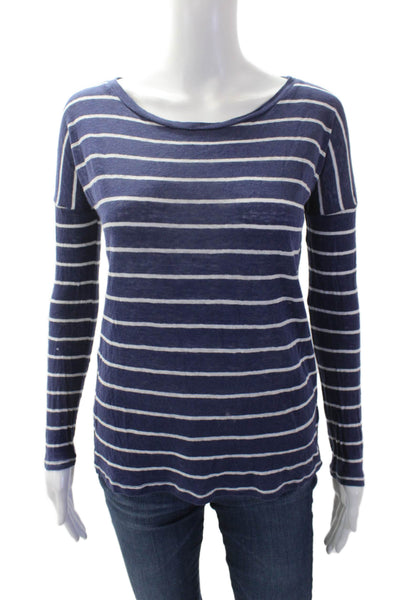BB Dakota Womens Long Sleeve Top Blue Size S