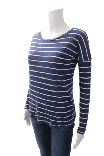 BB Dakota Womens Long Sleeve Top Blue Size S