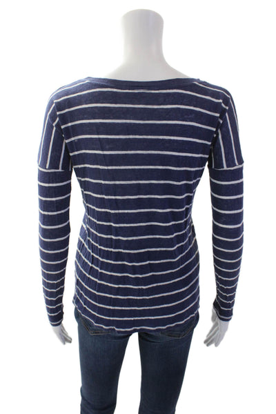 BB Dakota Womens Long Sleeve Top Blue Size S
