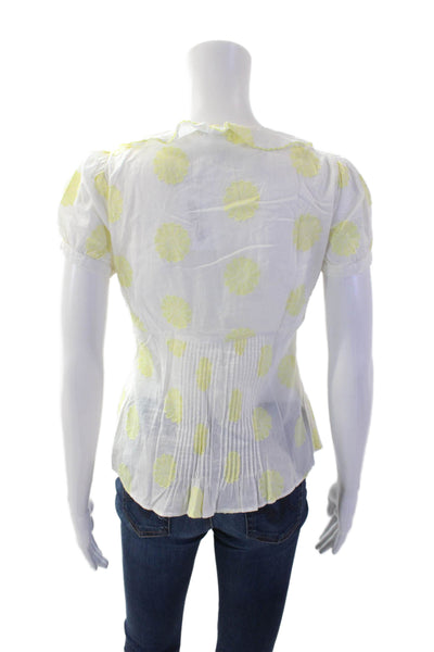 Odille Anthropologie Womens Button-Down Top White Size 2