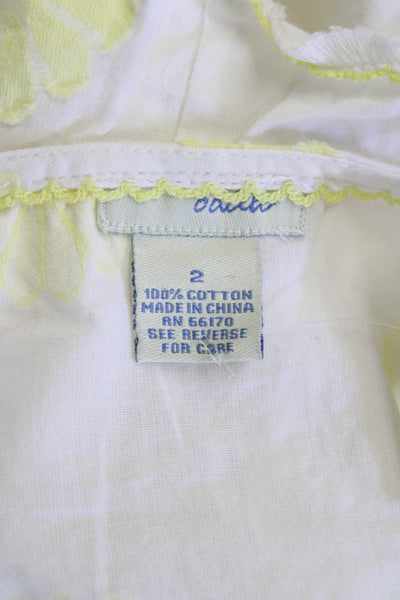 Odille Anthropologie Womens Button-Down Top White Size 2