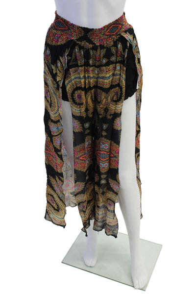 Artelier Nicole Miller Womens Paisley Print Pants Multi Colored Size Medium