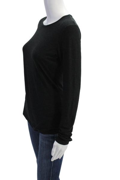 Beyond Yoga Womens Long Sleeve Crew Neck Basic Top Solid Black Size M