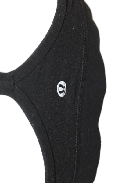 Lululemon Womens Spaghetti Strap Racerback Sports Bra Solid Black Size S