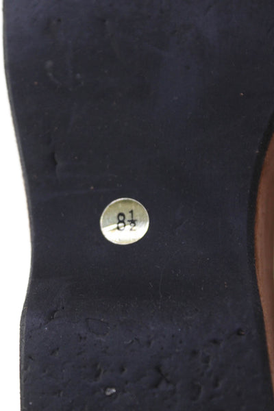 Varda Womens Suede Open Toe Ankle Strap Platform Wedges Brown Size 7.5