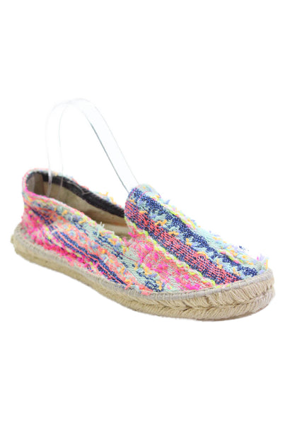Manebi Womens Woven Detail Espadrille Detail Flats Multicolor Size EUR Size 9