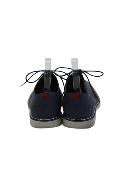 Stacy Adams Mens Texture Round Toe Lace-Up Tied Casual Walking Shoes Blue Size 8