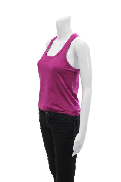 Lululemon Womens Textured Scoop Neck Sleeveless Tank Top Magenta Pink Size S