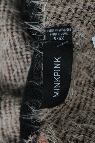 MINKPINK Womens Animal Print Long Sleeve Open Front Cardigan Multicolor Size XS