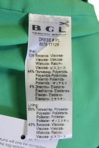 BGL Womens Long Sleeves Mid Calf Pencil Dress Green Size EUR 38