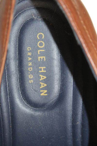 Cole Haan Grand.OS Mens Leather Oxford Dress Shoes Brown Size 11.5 Medium