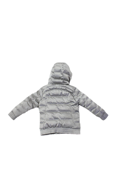 Spyder Girls Iridescent Zipper Detail Zippered Pocket Winter Jacket Gray Size 3