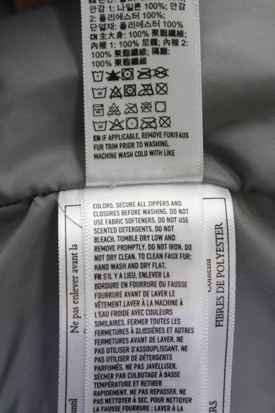 Spyder Girls Iridescent Zipper Detail Zippered Pocket Winter Jacket Gray Size 3