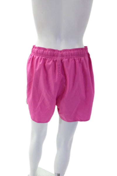 Adidas Womens Pocketed Side Striped Detail Lined Athletic Shorts Pink Size L