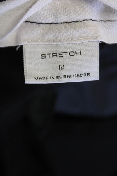 Van Heusen Womens Classic Fit Straight Legged Dress Pants Black Size 12