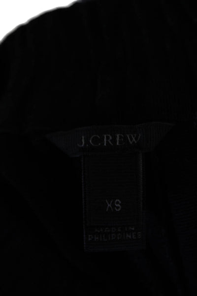 J Crew Womens Elastic Waistband Twill Short Shorts Black Cotton Size XS