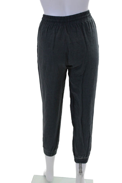 Bella Dahl Womens High Rise Drawstring Woven Jogger Pants Gray Size Small