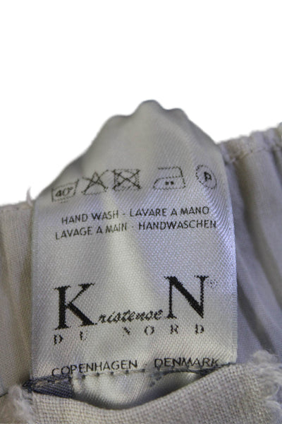 Kristensen Du Nord Womens Drawstring Mid Rise Linen Short Shorts Gray Size 0