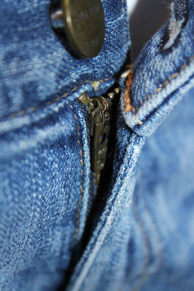 Current/Elliott Womens Zipper Fly Distressed Denim Shorts Blue Size 25