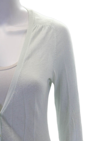 Banana Republic Womens Button Front V Neck Knit Cardigan Sweater Blue Size XS