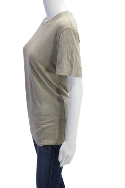 Theory Womens Solid Crew Neck Pullover T-Shirt Top Beige Size S
