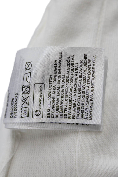 Brock Collection Womens Cotton Ruched Corset Tank Top White Size S