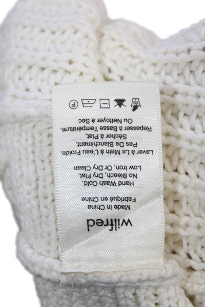 Wilfred Womens Linen Blend Square Neck Knit Tank Top Cream Size S