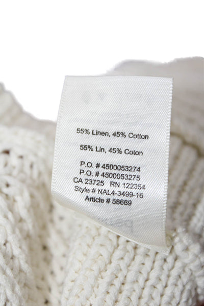 Wilfred Womens Linen Blend Square Neck Knit Tank Top Cream Size S